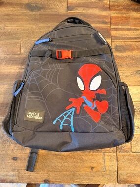 Simple Modern Kids Black & Red Spider Web Backpack
